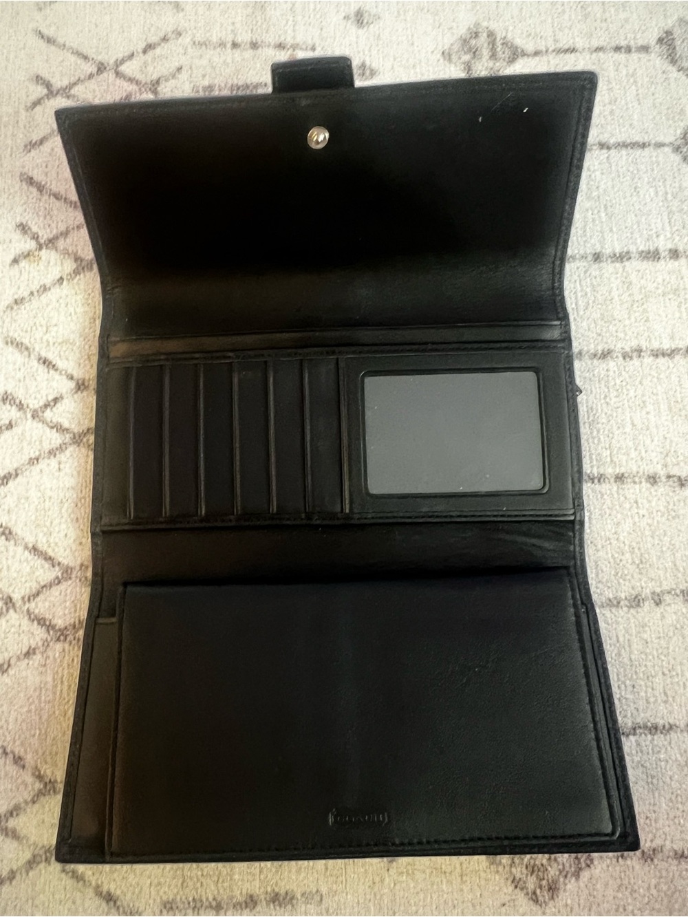Coach Black Leather Wallet with Silver Buckle - Picture 3 of 3